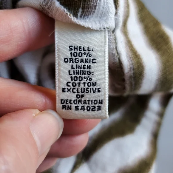 7348 * Banana Republic Animal Print Linen Dress Olive Green White Size 0P - Picture 5 of 10